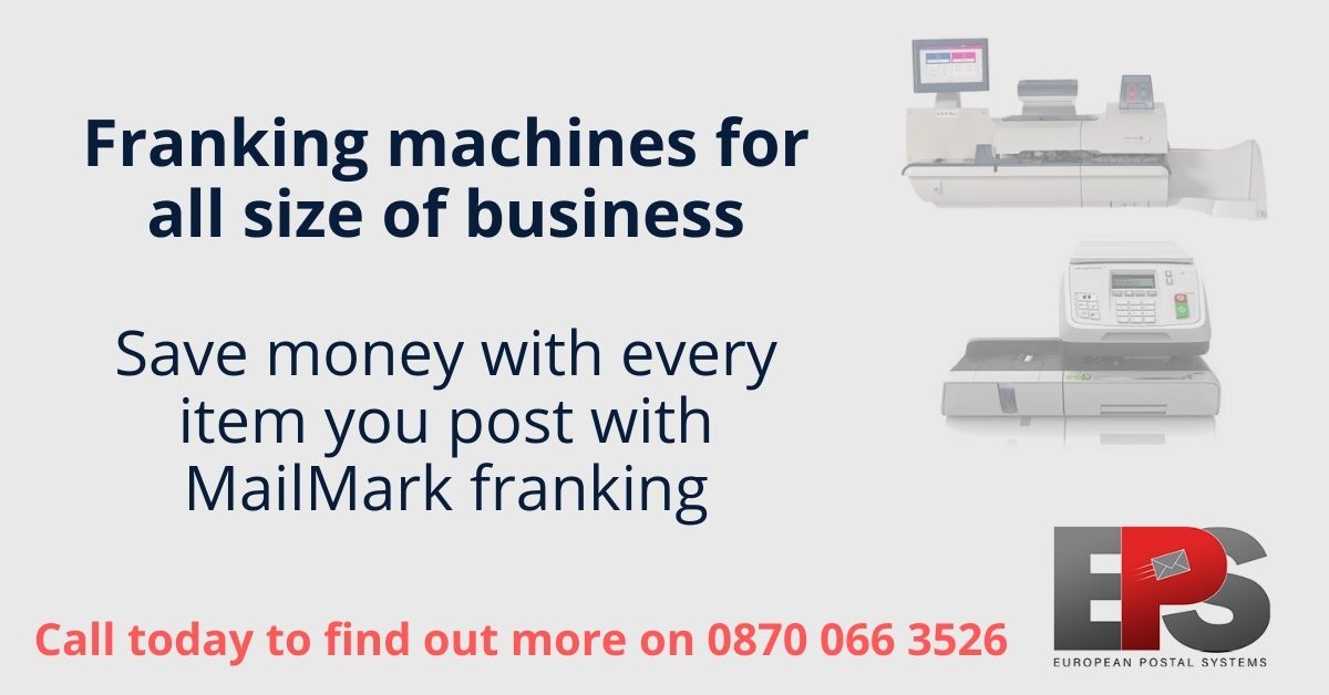 EPSFranking's tweet photo. Upgrade to a new MailMark Franking machine before Royal Mail phases them out. Read more about how franking can save you money here https://t.co/gL6gff4oyC
#Franking #MailMark #EPSfranking https://t.co/yam4cWtBSW