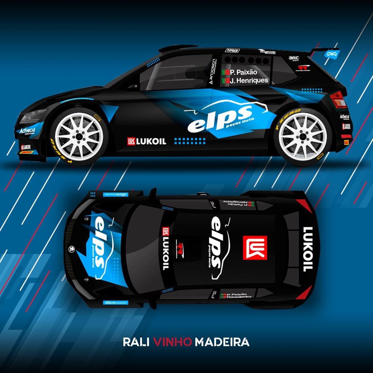 Nova decoração do Skoda Fabia Rally2 Evo de Pedro Paixão ⚫️🔵⚪️