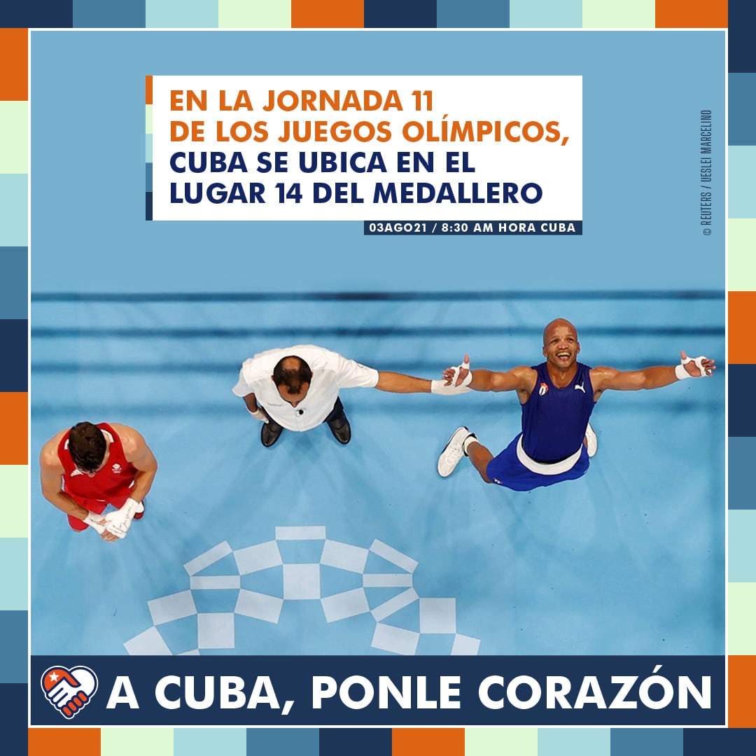 AriagnaPavonG's tweet photo. @aylinalvarezG @DiazCanelB @DrRobertoMOjeda @RPolancoF Los deportistas cubanos en #Tokyo2020 nos siguen regalando alegrías.

¡Gracias Serguey Torres, Fernando Dayán Jorge, Roniel Iglesias y Lázaro Álvarez! 

¡Vamos Cuba!

A #Cuba 🇨🇺, #PonleCorazón ❤️ https://t.co/XsyizPXiQF