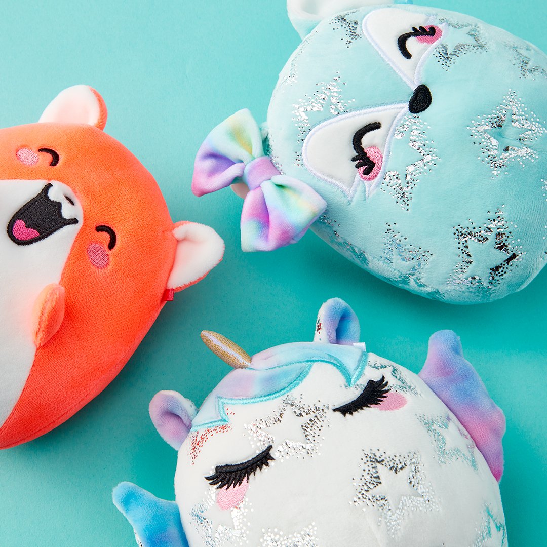 Is too many Squishmallows even a thing? Nah! Which one is your fave? 🦄, 🐹, or 🦊 #ItsAtClaires