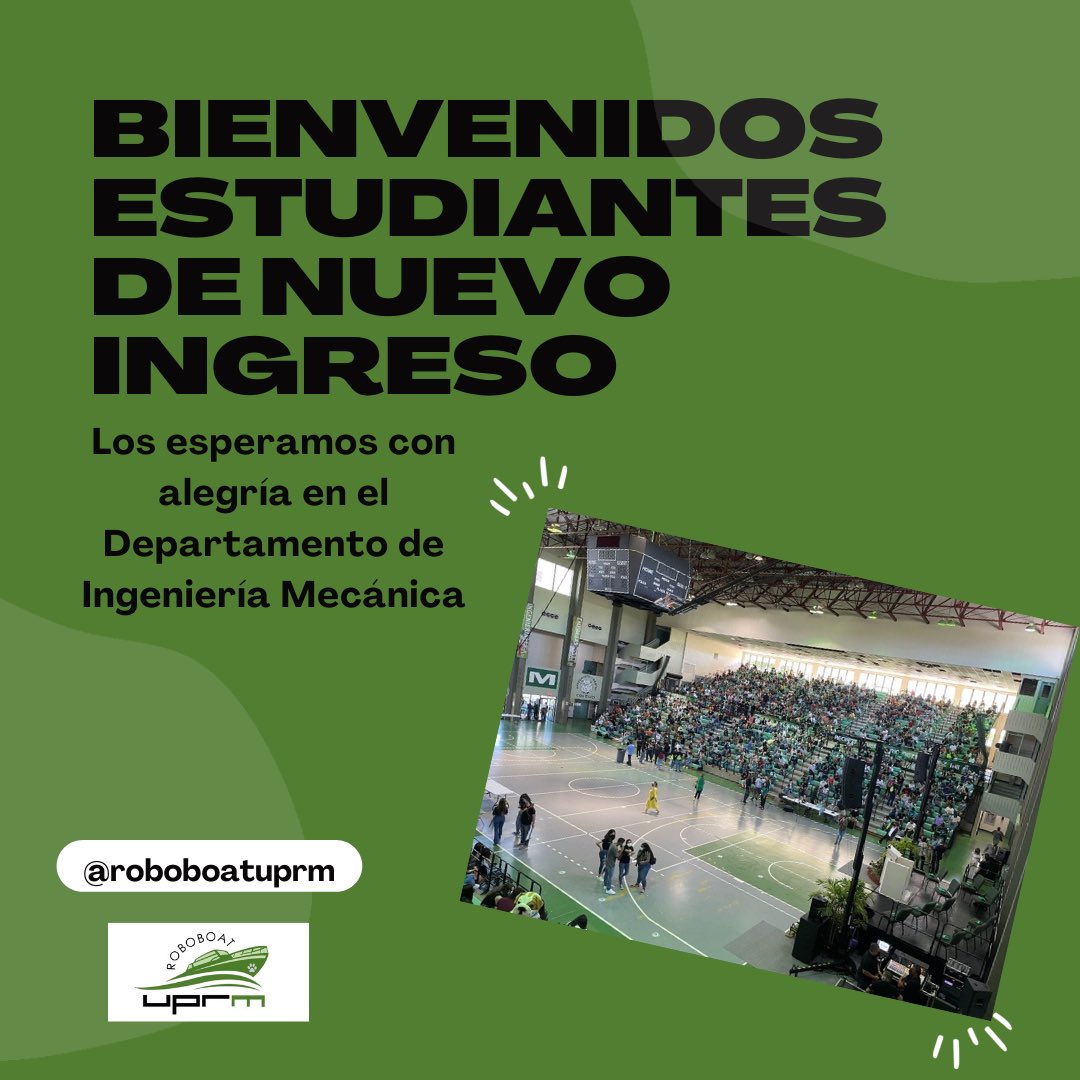 roboboat_uprm's tweet photo. ¡Le damos la bienvenida a nuestros estudiantes de nuevo ingreso! Les deseamos una semana llena de aventuras y aprendizajes. El Colegio y el Roboboat están orgullosos de recibirlos, ¡Felicidades! #prepaweek #roboboatuprm #uprmayaguez #felicidades https://t.co/GnjGiFLuQt