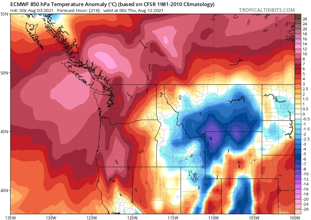 justinhobson85's tweet photo. Another surge of significant heat looks to be heading our way in just over a week. (Aug 11-14 window) 🌡️🔥
#heatwave3 #BCwx #WAwx #ORwx https://t.co/q5y7absYUP