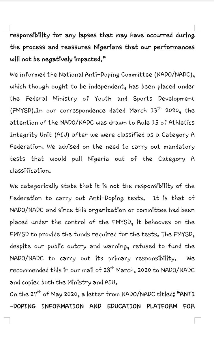 Sport_Integrity's tweet image. The @TheAFN_ denies responsibility for the disqualification of 10 athletes disqualified from #Toyko2020, which appears to be the consequence of an internal power struggle. Statement: sportsintegrityinitiative.com/disclaimer-the…