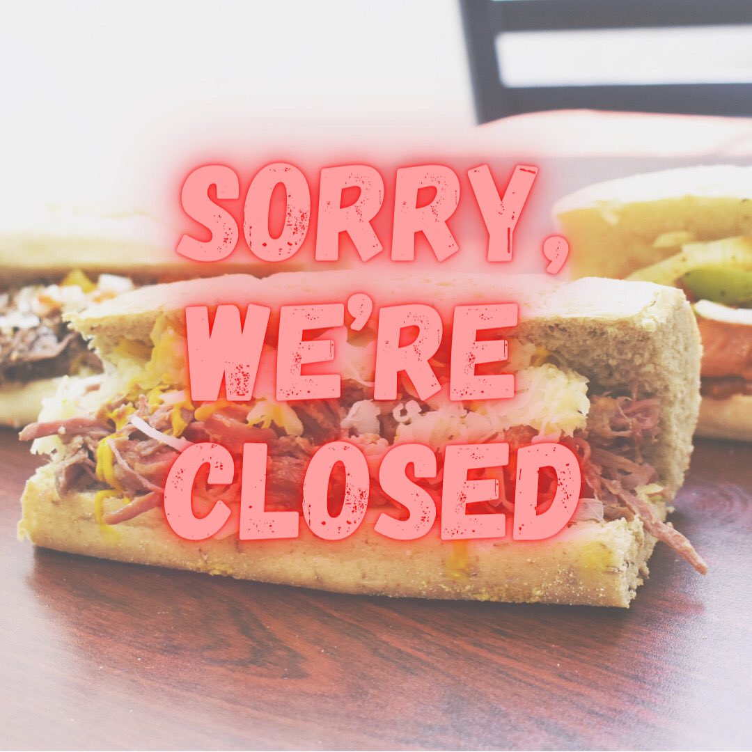 Sorry, friends! We are closed today! See you tomorrow at 11! #tootiesfamous #marketsquare #pittsburgh