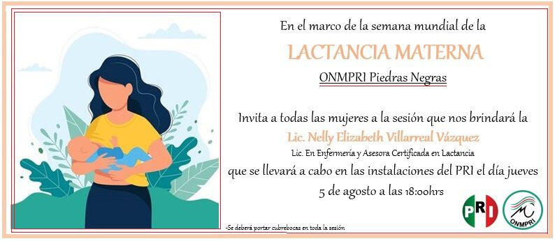 susanna226's tweet photo. "Invertir en la lactancia materna puede salvar vidas infantiles y mejorar la salud, el desarrollo social e Integral de niños mexicanos" 

Por ello, @ONMPRI_PNCoah invita éste Jueves 5 de agosto a una sesión para saber todo sobre Lactancia Materna, los esperamos ✔️😀 https://t.co/0zetGbHtR8