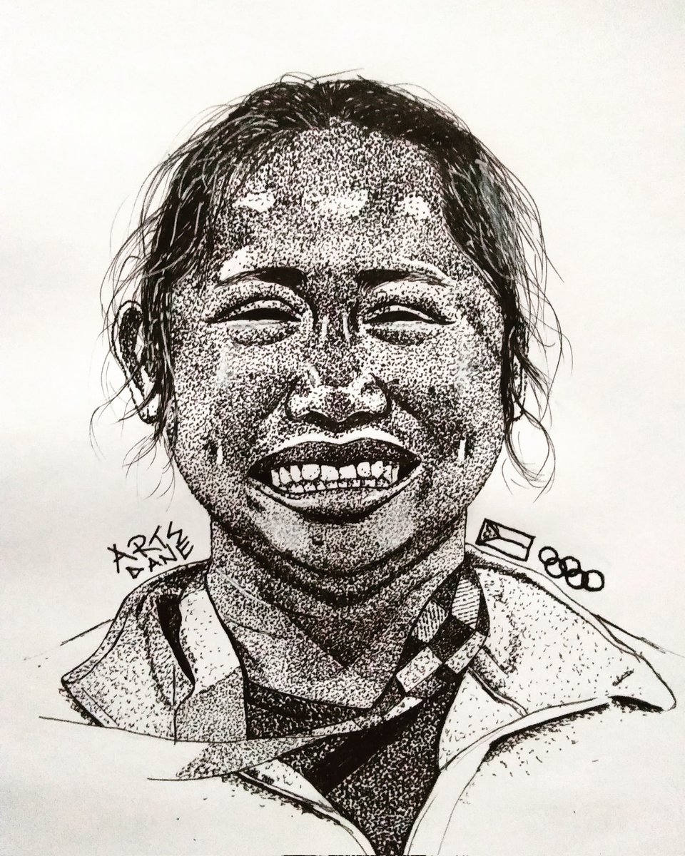 22/30 dotdot ✨

Congratulations! 💖 @diaz_hidilyn

A pointillism for you. 

I made a couple mistake sa artwork na to.  but who cares? I want her to congratulate through this hehe 💖🤣

#HidilynDiaz #gold #Olympics2021 #pointillism #artph
