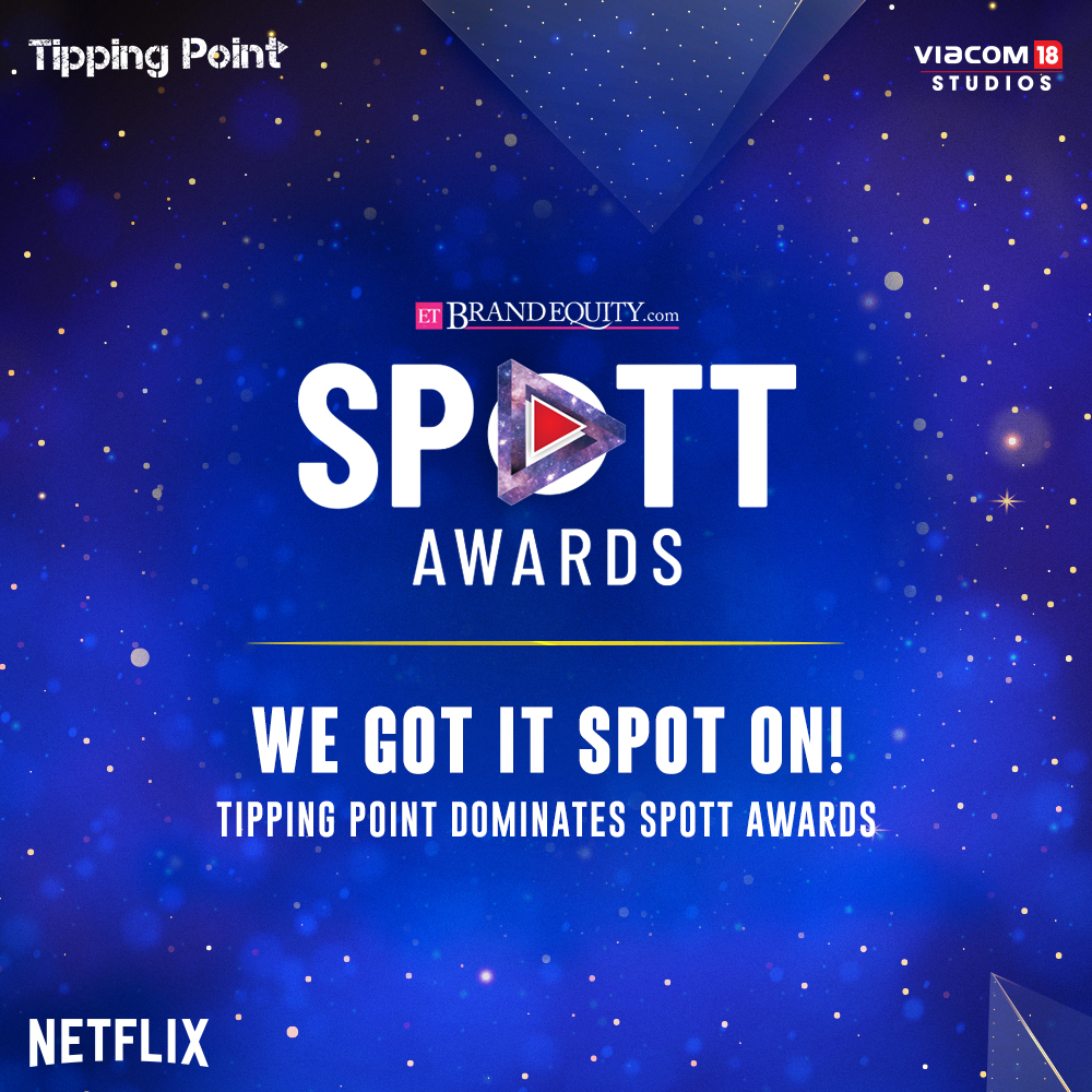 TippingPoint_In's tweet photo. Your favourite shows She, Jamtara, and Taj Mahal 1989 won big again! Thank you for your love and acclaim 🥳🎖️

#ETSpottAwards #Jamtara #She #TajMahal1989 @NetflixIndia @AndhareAjit @Viacom18Studios #TippingPointFilms https://t.co/DFsUfgjiRS