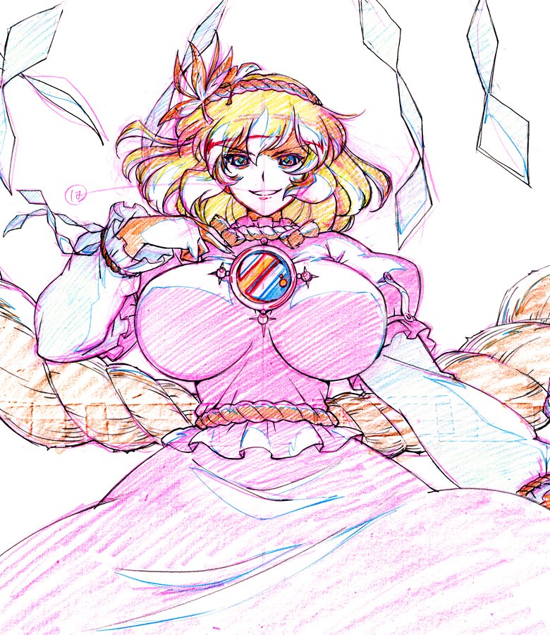 今日は八坂の日だそうなので、神奈子さまの月に叢雲オープニングの作画監督修正と、キャラクター表、あと発掘したら出てきたキャラ表のアイディアラフを載せておきますねー🍁😊
神奈子さま、一番最初のアイディアでは意外とロリロリしてたんだなーっていう(笑)
#八月三日は八坂神奈子の日