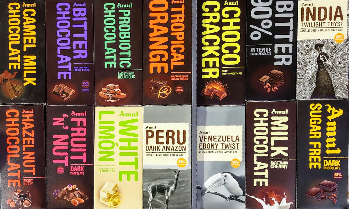 amulrajajinagar's tweet photo. Indulgence is Always in Season Experience the delightful range of Amul Chocolates #amul #signatute #chocoalte #amul #Classically #Pure #finiest #ingredients #cocoa #exquisite #taste and #texture
Made from finest #Cocoa #beans #amul.rajajinagar #amul.bangalore #amul ##yummyfood
. https://t.co/Zcl4Z0v8G5