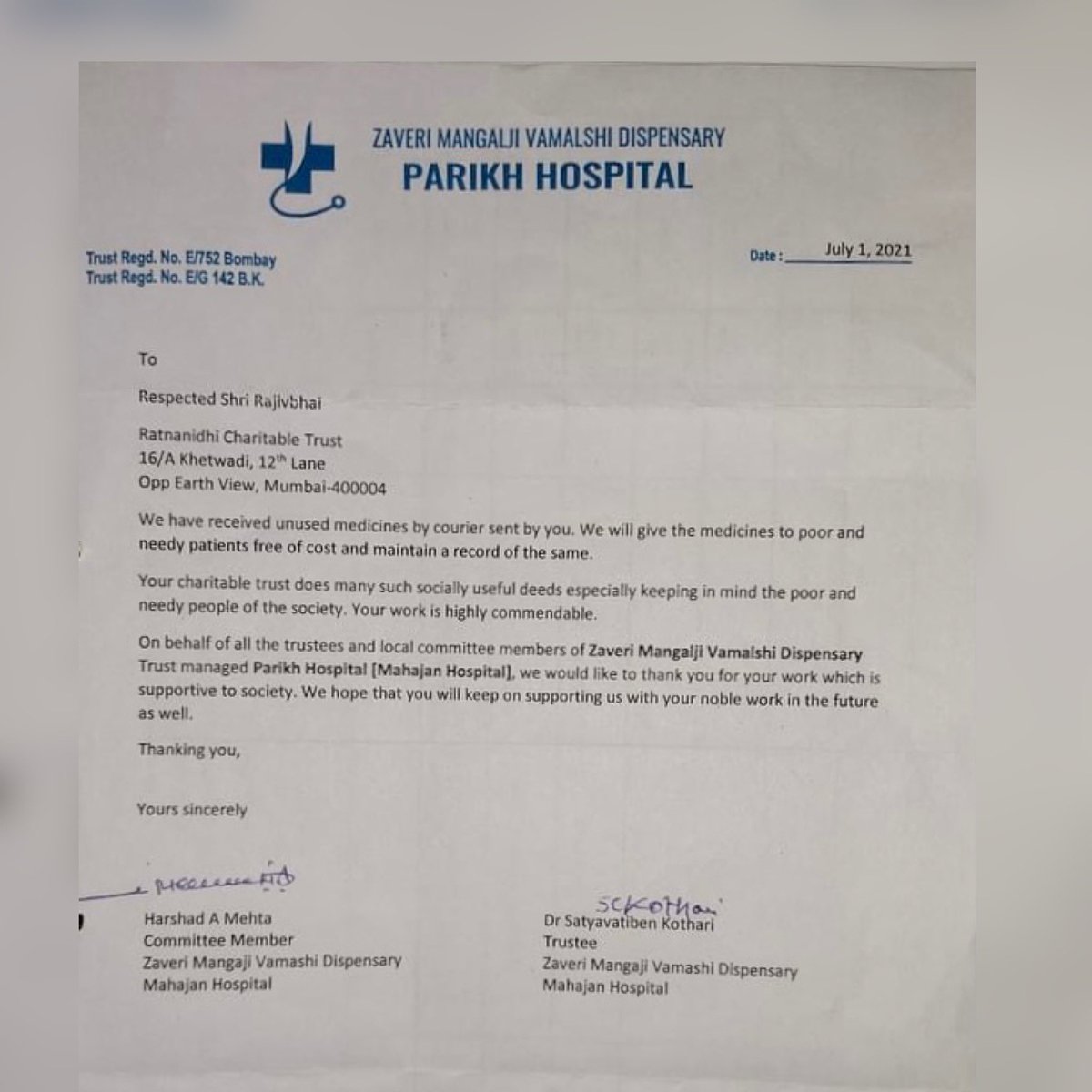 meds_for_more's tweet photo. Thank you Ratna Nidhi Charitable Trust for sharing these pictures, letters of appreciation and project donation details. We greatly value our partnership and hope to address health inequity together. 

#volunteering #service #community #inittogether #medicine #health #donate https://t.co/qGrp3wd4pT