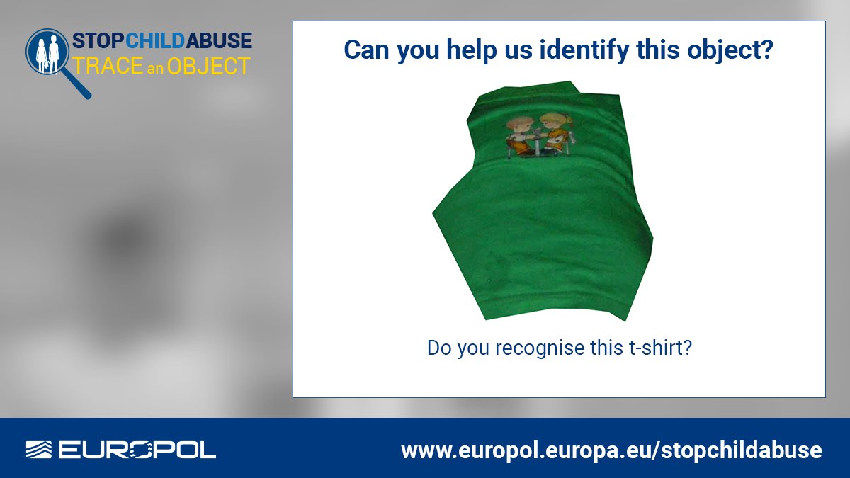 Europol's tweet photo. ⛔ Did you know that you can help us to trace an object and stop child abuse? Yes, it is as simple as checking this object and letting us know if you recognise it 🔎

Remember that every clue can assist in solving a case: https://t.co/vCD2T2x2i8

#StopChildAbuse #TraceAnObject https://t.co/arUjyzPqd6