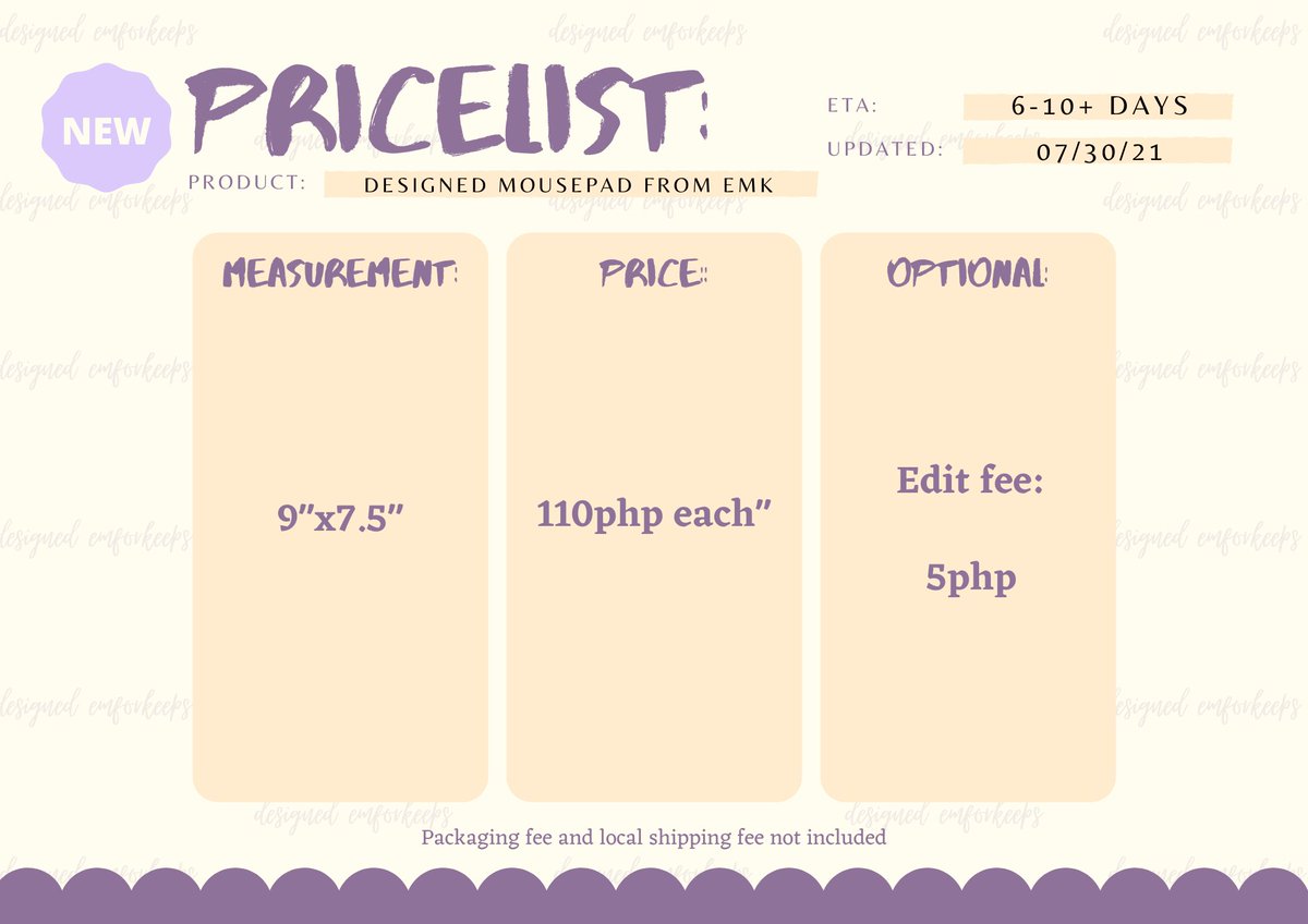 emforkeeps's tweet photo. 💝 OPEN: PH GO - Pre order of customized and designed mousepad (4+ SLOTS OPEN TO PUSH THROUGH)

✅ Combined shipping with notepads and etc..
✅ You can view the order form first if interested: 
https://t.co/Q1b3e4OIjP

💌 Dm me for the official order form or if you have question. https://t.co/IbRwt2aroe
