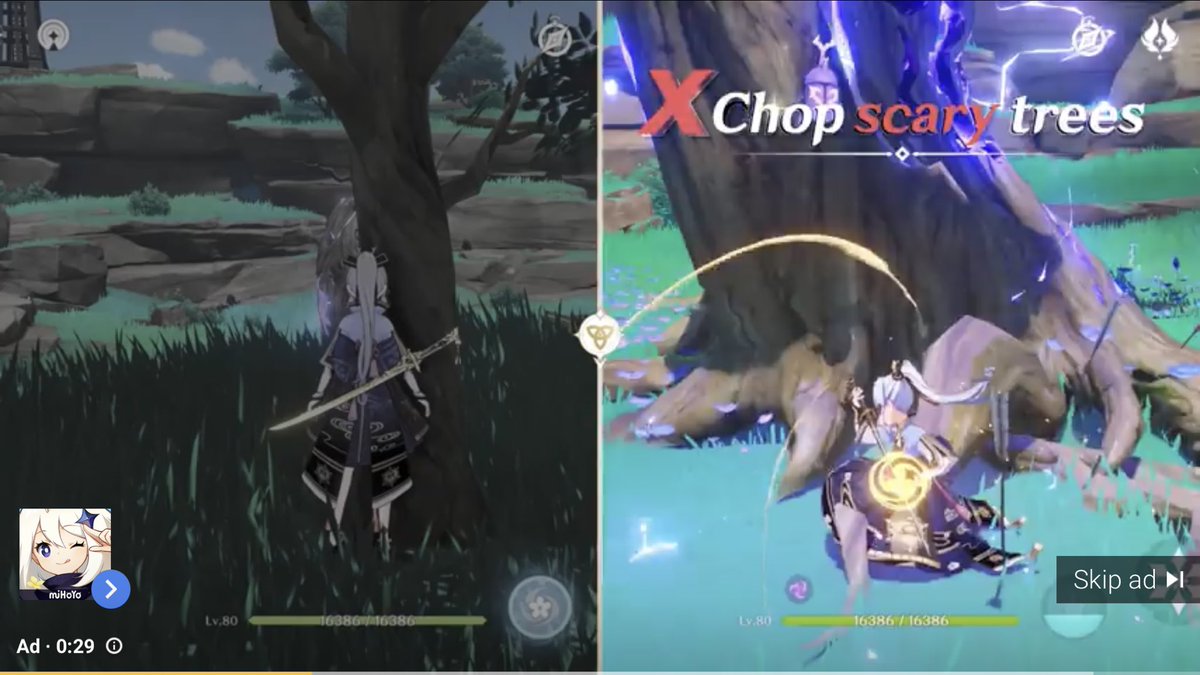 huacchino's tweet image. ❌ chop scary trees