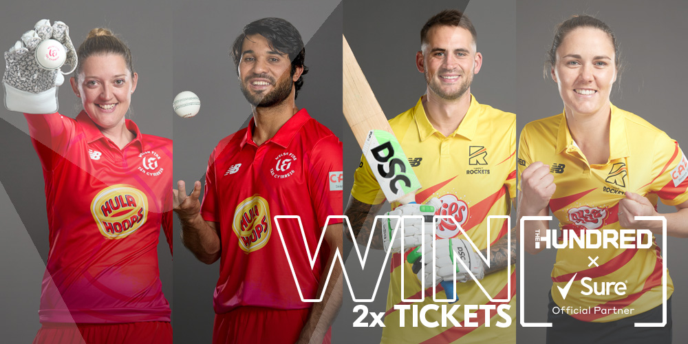 Sure's tweet photo. How about a Friday night in Cardiff for @thehundred?

🏏 Welsh Fire vs Trent Rockets
🗓️ Friday 6th August

To #WIN a pair of tickets all you need to do is 👇

1⃣ Follow us @Sure 📲
2⃣ Like this tweet 💙
3⃣ Retweet this tweet 🔁

We'll be picking 3⃣ WINNERS!

#MoveWithSure https://t.co/WnybiOWZCq
