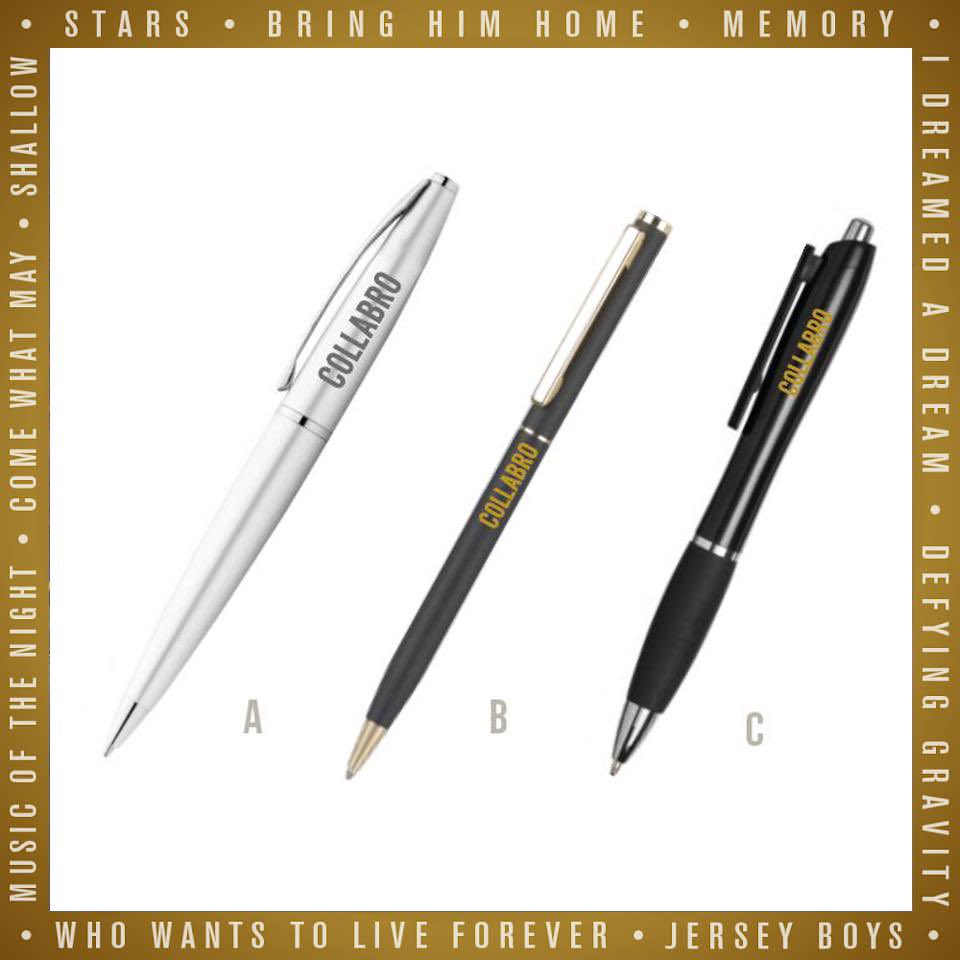 Collabro's tweet photo. We need your help - which pen would you like to see on our new store? 🖊 

Comment A, B, or C below ⬇️⬇️ https://t.co/IFKrRl5DiW