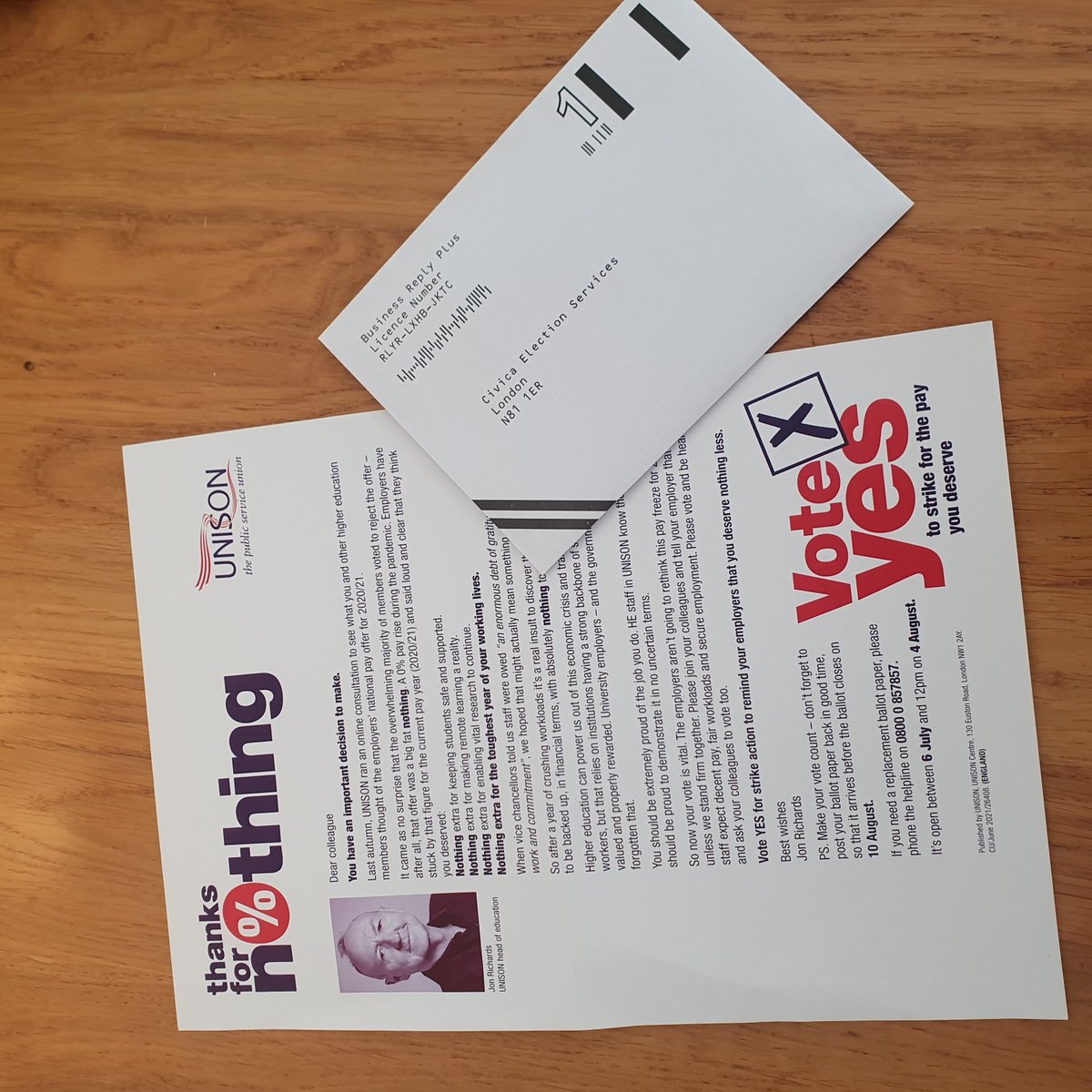 SotonUniUnison's tweet photo. Have you voted? Remember to return your ballot before 10th August! https://t.co/QxRRh4rtip
