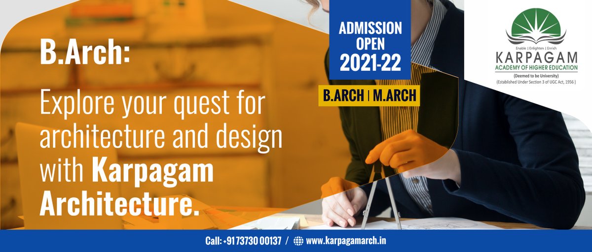 wekarpagamarch's tweet image. B.Arch is a course which demands your creative thinking more and KARCH encourages students to implement their creative ideas in their projects. 
🌐 karpagamarch.in
 #architecturecourses #architecturecollege #architecturestudent #admissionopenfor2021  #Architecture