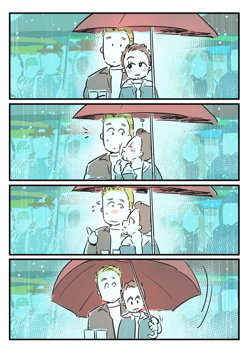 雨の中いちゃいちゃいちゃつくきゃぷとに 