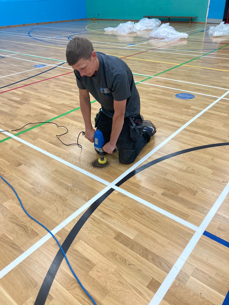 RecCoatingsltd's tweet photo. Post and Socket install at Aberystwyth Uni pleased to say the Boen floor @boensport we installed 3 years ago is still looking great  
Quality volleyball posts by @contisports 

Sports and Gym floor installation and refurbishment throughout the UK 
#linemarking #courtmarking https://t.co/s6expr6E7i