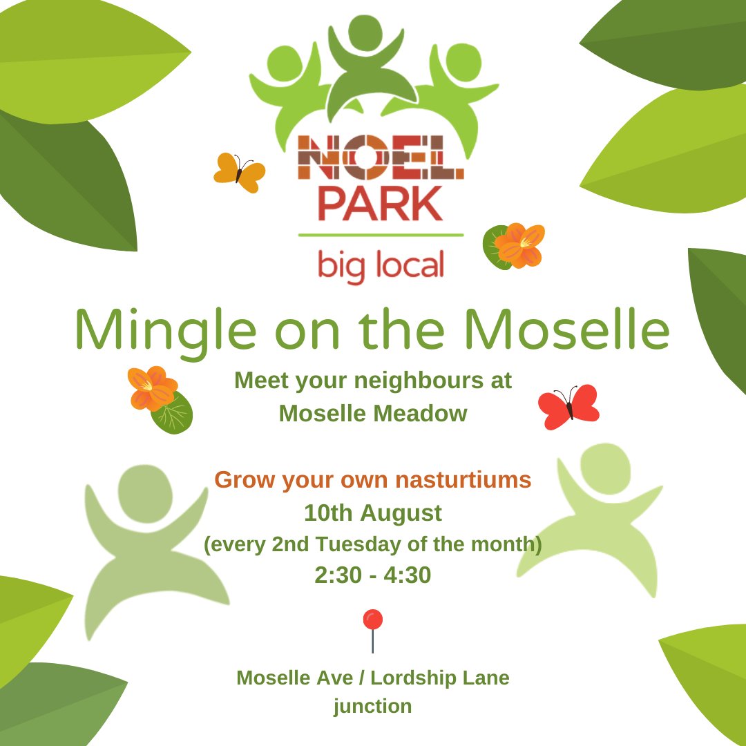 NPBigLocal's tweet image. Join us this time next week for a Mingle on the Moselle. A monthly get-together at Moselle Meadow by Noel Park Big Local.

#Community #GetTogether #WildNoelPark @LocalTrust