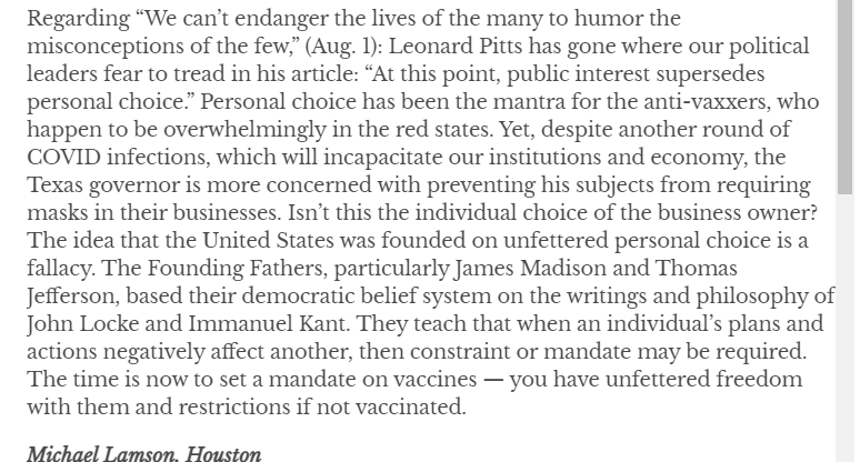 tegepastx1's tweet image. when leonard pitts is used as an example we know it division/race follows. #462days Covid deaths are almost non existent.