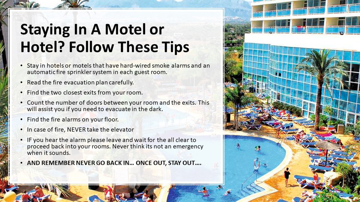 PGFDNews's tweet photo. The #PGFD reminds you that Fire Prevention & Life Safety should always be a priority, even when you’re on vacation. Today’s “Fifty Days of Safety” has some vacation safety tips you can pack with you for your summer getaway. #PGFD #FiftyDaysofSafety https://t.co/WkIMsaQFzi