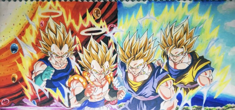 ドラゴンボール 色紙 Art6 ゴジータ サイヤ人ブルー セル フリーザ ベジット ベジータ 一番くじ 悟空 悟飯 激安価格の Art6