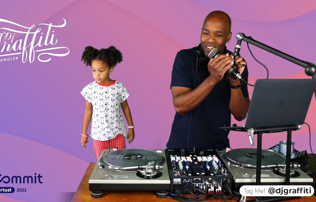 monkchips's tweet image. #GitLabCommit - @djgraffiti brings his daughter to work and i am here for it