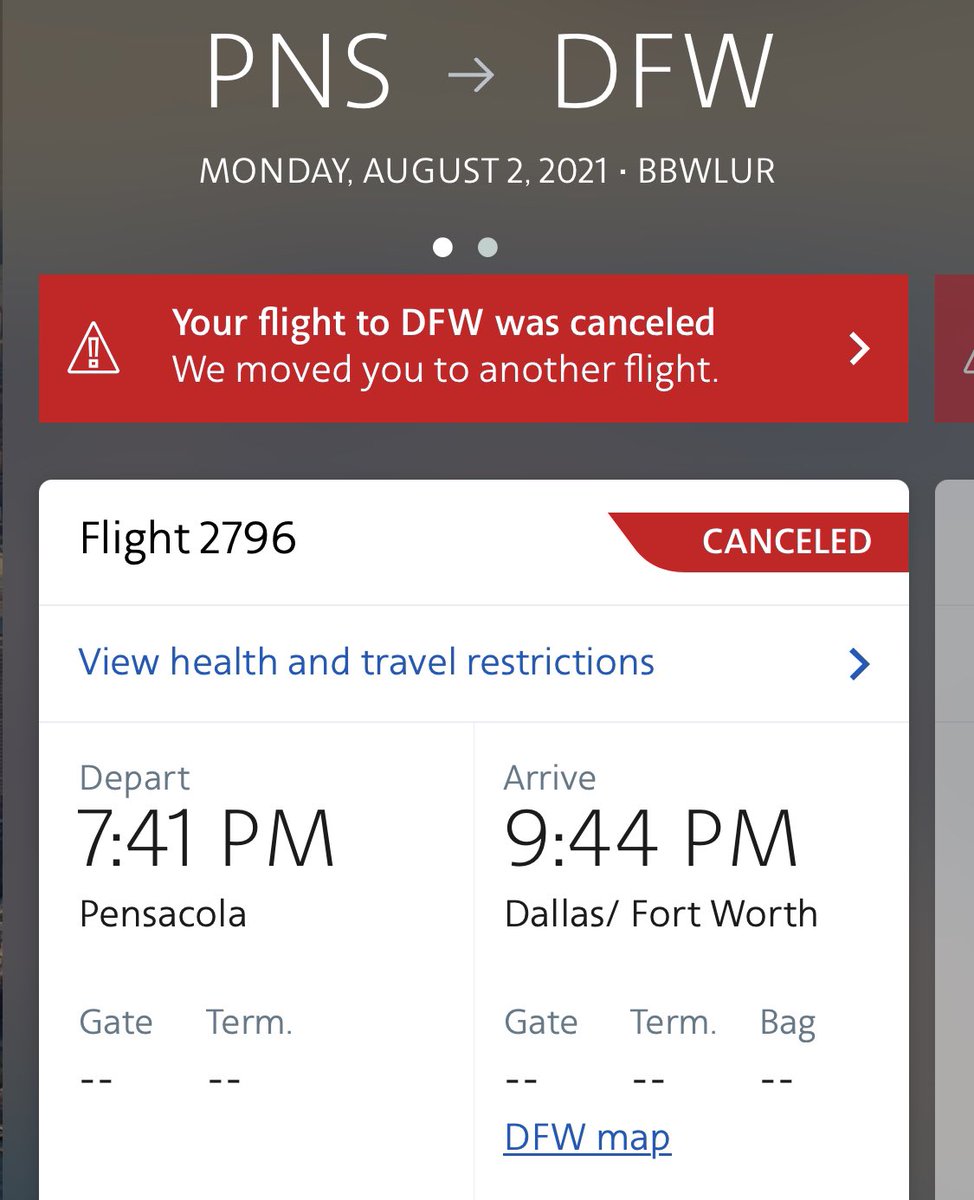 MichelleTarbush's tweet photo. @AmericanAir day one cancellation from PNS https://t.co/bynqejHdIK