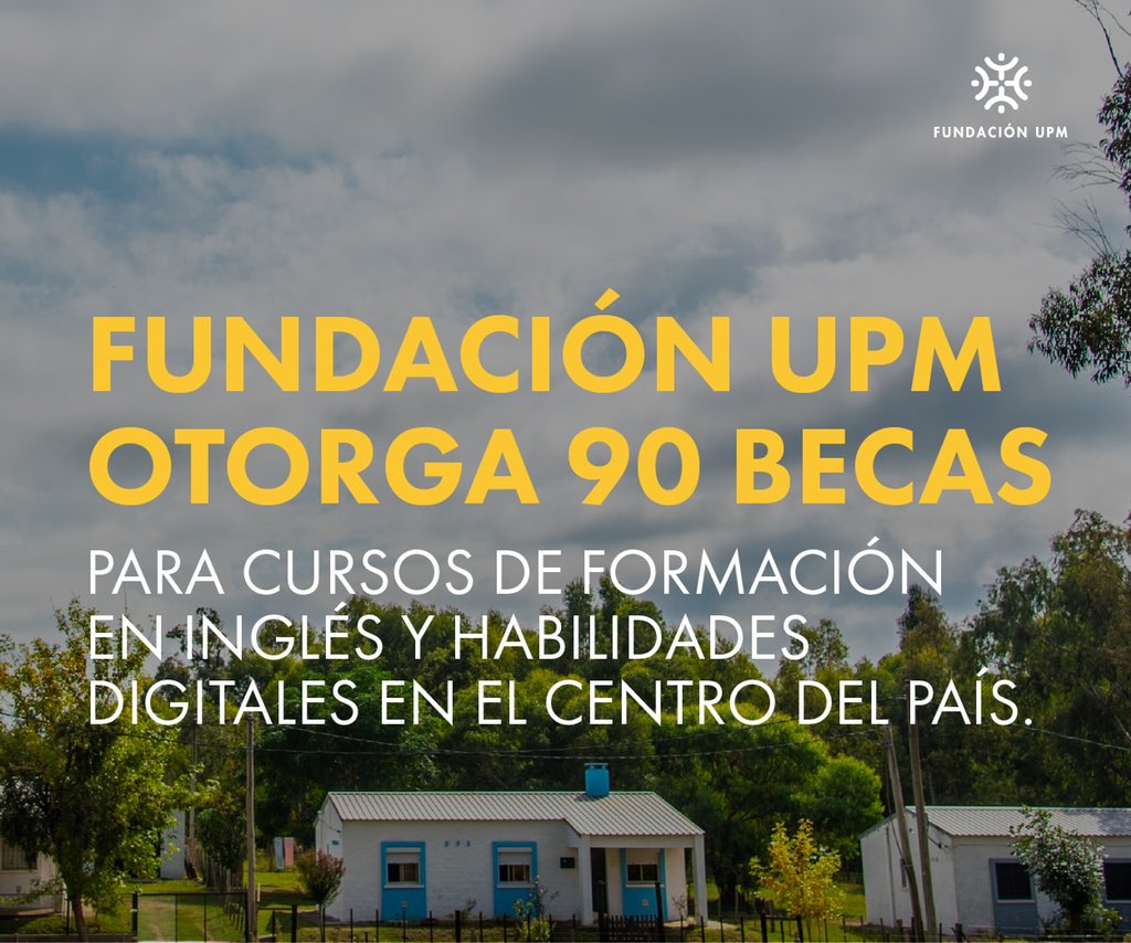 UPMUruguay's tweet photo. Fundación UPM otorga 90 becas para cursos de inglés básico, inglés comercial y habilidades digitales en el centro del país. El objetivo es continuar brindando herramientas para fortalecer la empleabilidad y promover la formación continua en la zona de la nueva planta https://t.co/nWzjLkP6Sy