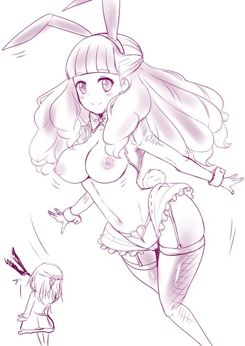 そういえば、昨日はバニーの日だった。
新作描けなかったので、過去の落書きの逆バニーainちゃんでも見てもらって・・・ 