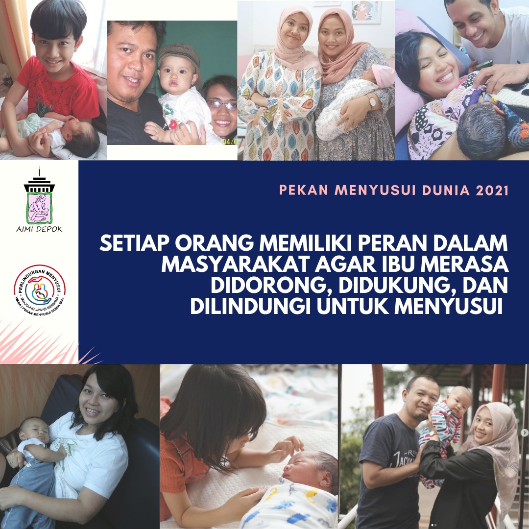 Mari bersama sama ikut berperan dalam mendukung dan melindungi ibu menyusui. Apapun latar belakang kita, sesungguhnya merupakan tanggung jawab kita semua dalam menciptakan generASI sehat &amp; unggul penerus bangsa.

#WBW2021 #breastfeeding #worldbreastfeedingweek2021
#aimidepok