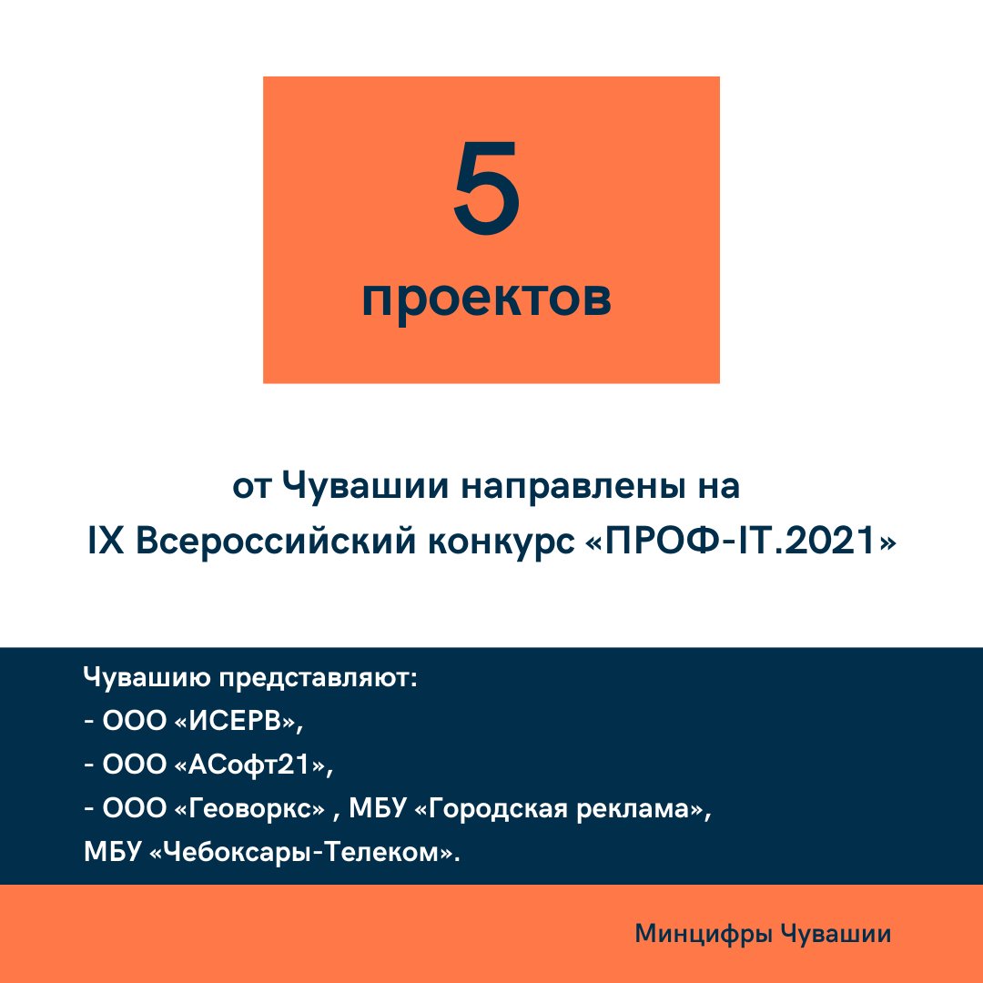 infocapru's tweet photo. 👉Проекты IT- компаний из Чувашии поборются за звание лучших во Всероссийском конкурсе «ПРОФ-IT.2021». https://t.co/WEf99ooGfp