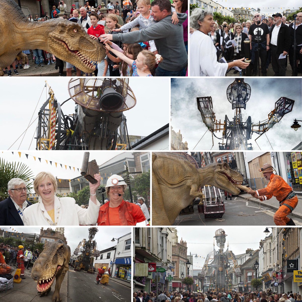 CamborneTown's tweet image. Throwback Tuesday…

When the Man Engine met Levantosaur in Camborne on 3rd August 2016!!

Who remembers this day? 🙋🏻‍♀️

#ThrowbackTuesday #ManEngine #LoveCamborne #Camborne #Cornwall
