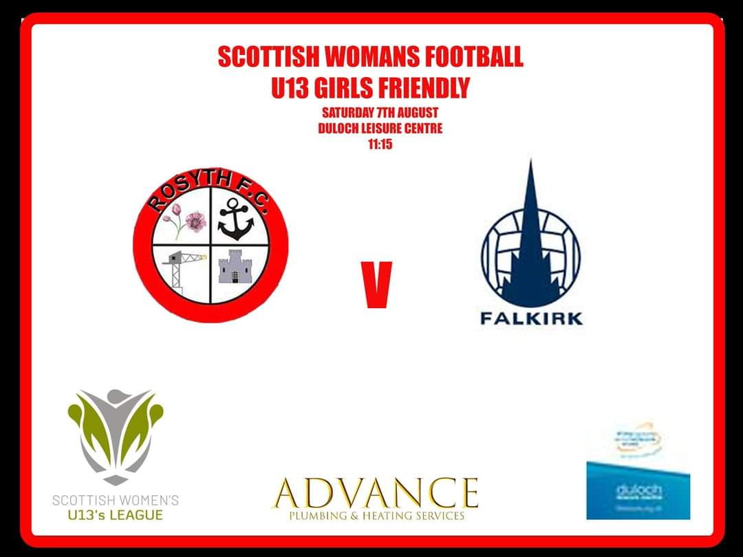 RosythG's tweet photo. Last friendly before we kick off the season. We welcome Falkirk to our new home pitch at Duloch Park. https://t.co/K1toZUATqz