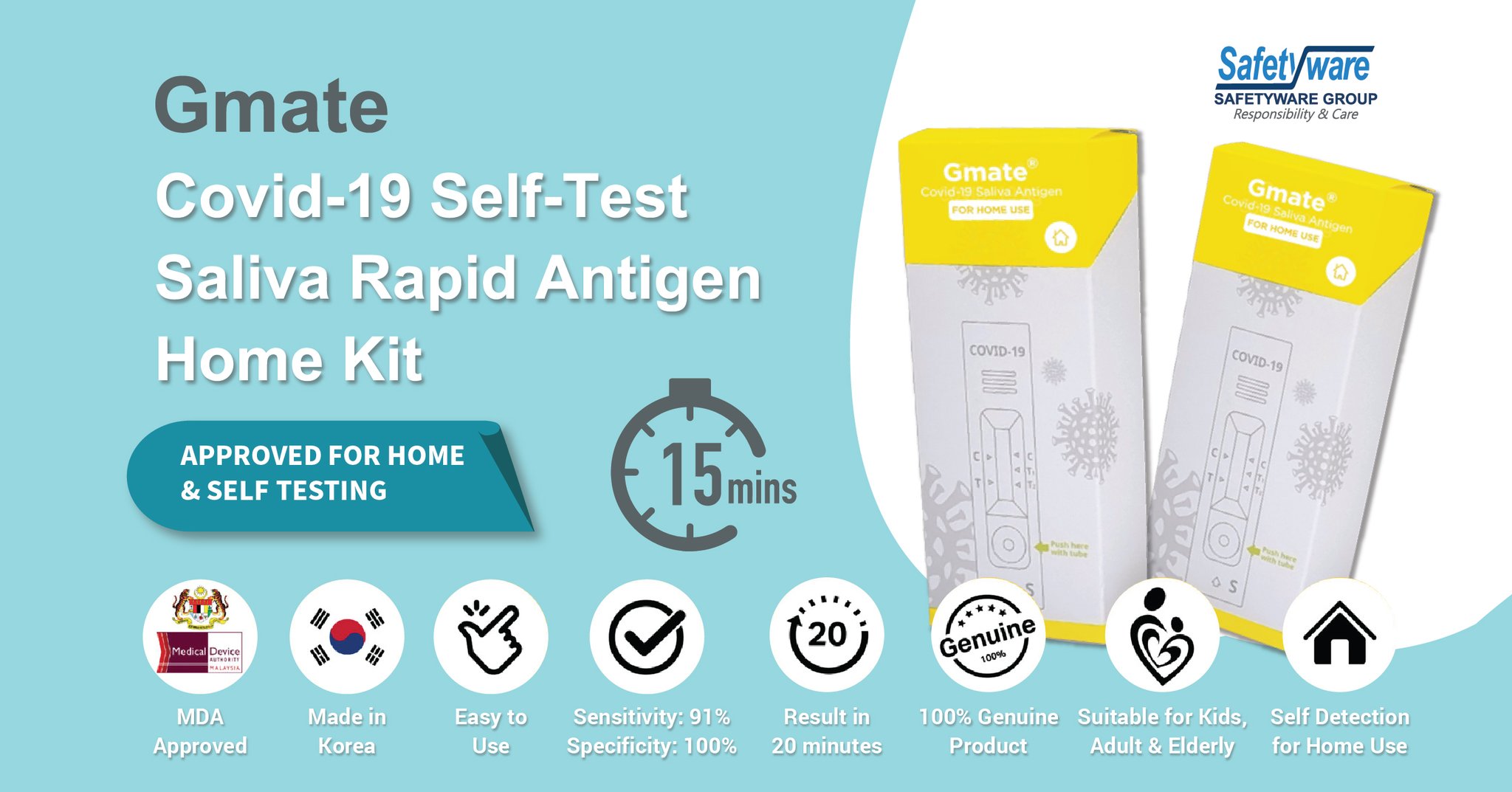 Gmate saliva antigen test kit