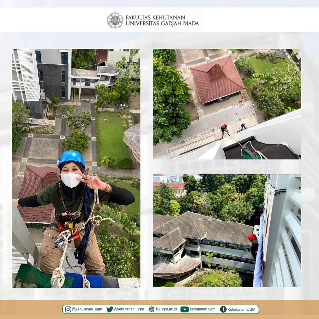 kehutanan_ugm's tweet photo. Selamat datang Rimbawan Muda mahasiswa baru Fakultas Kehutanan UGM.

Selamat datang di Kampus Rimba Raya.

Selamat mengikuti kegiatan PPSMB Pelestari 2021. Bangga menjadi rimbawan muda, lestarikan rimba raya.

📷 : @mapalasilvagama
Tim panjat dinding: @mapalasilvagama

#PPSMB2021 https://t.co/8DPQfAMdEr