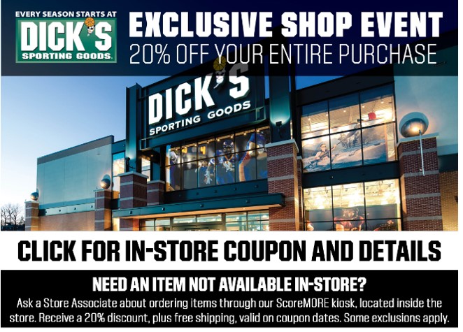 🚨TOMORROW begins the <a href="/DICKS/">DICK'S Sporting Goods</a> Shopping Weekend!🚨

August 6-9 2⃣0⃣% off throughout the entire store! 

🎟️Make sure to bring the coupon➡️cmm.dickssportinggoods.com/crmcdn/getoffe…

#NCSHAA