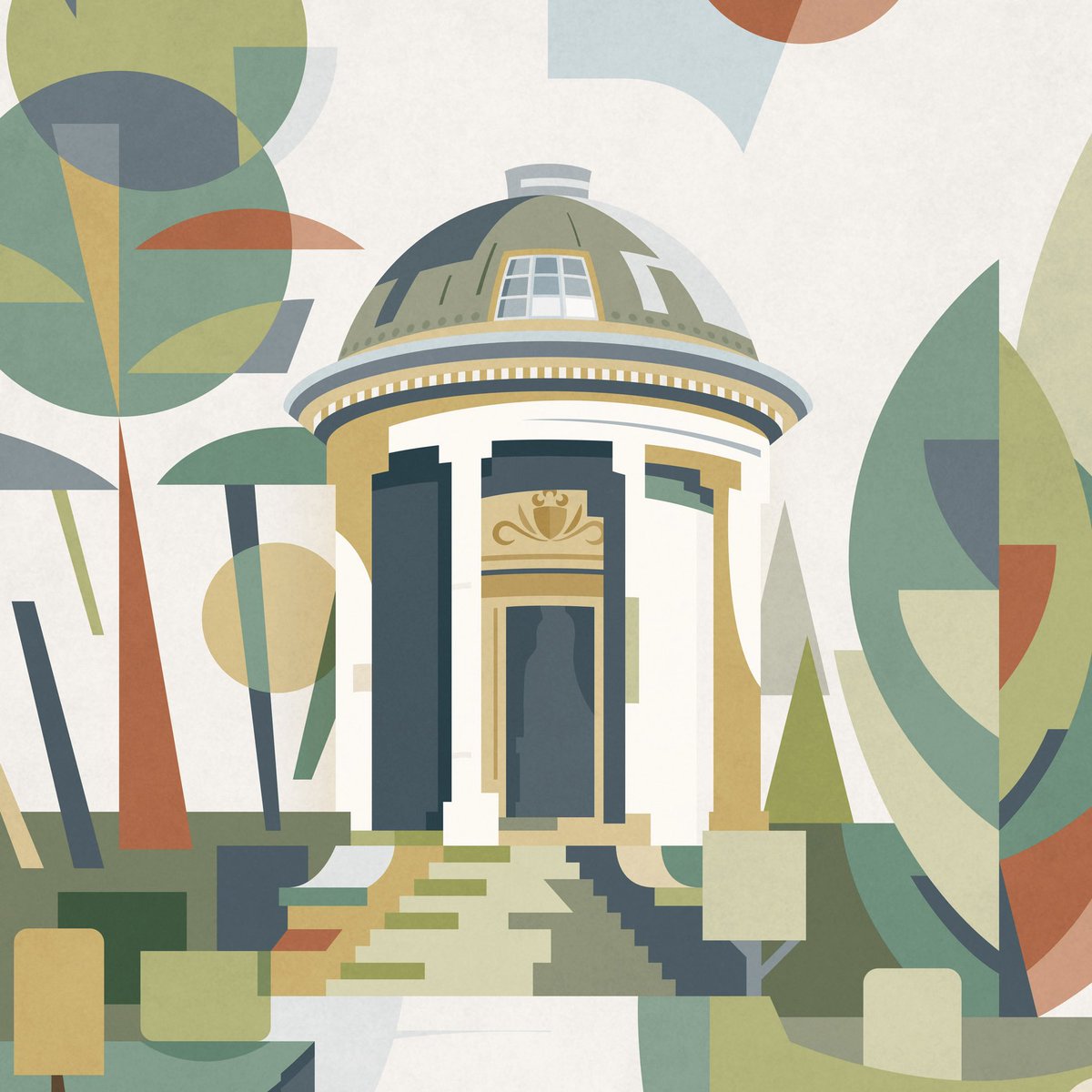 Brumhaus's tweet image. New print Jephson Gardens is ready for this weekend @AITPLeamington #aitp2021 you can buy online brumhaus.uk/jephson or see you there at my pop up stall