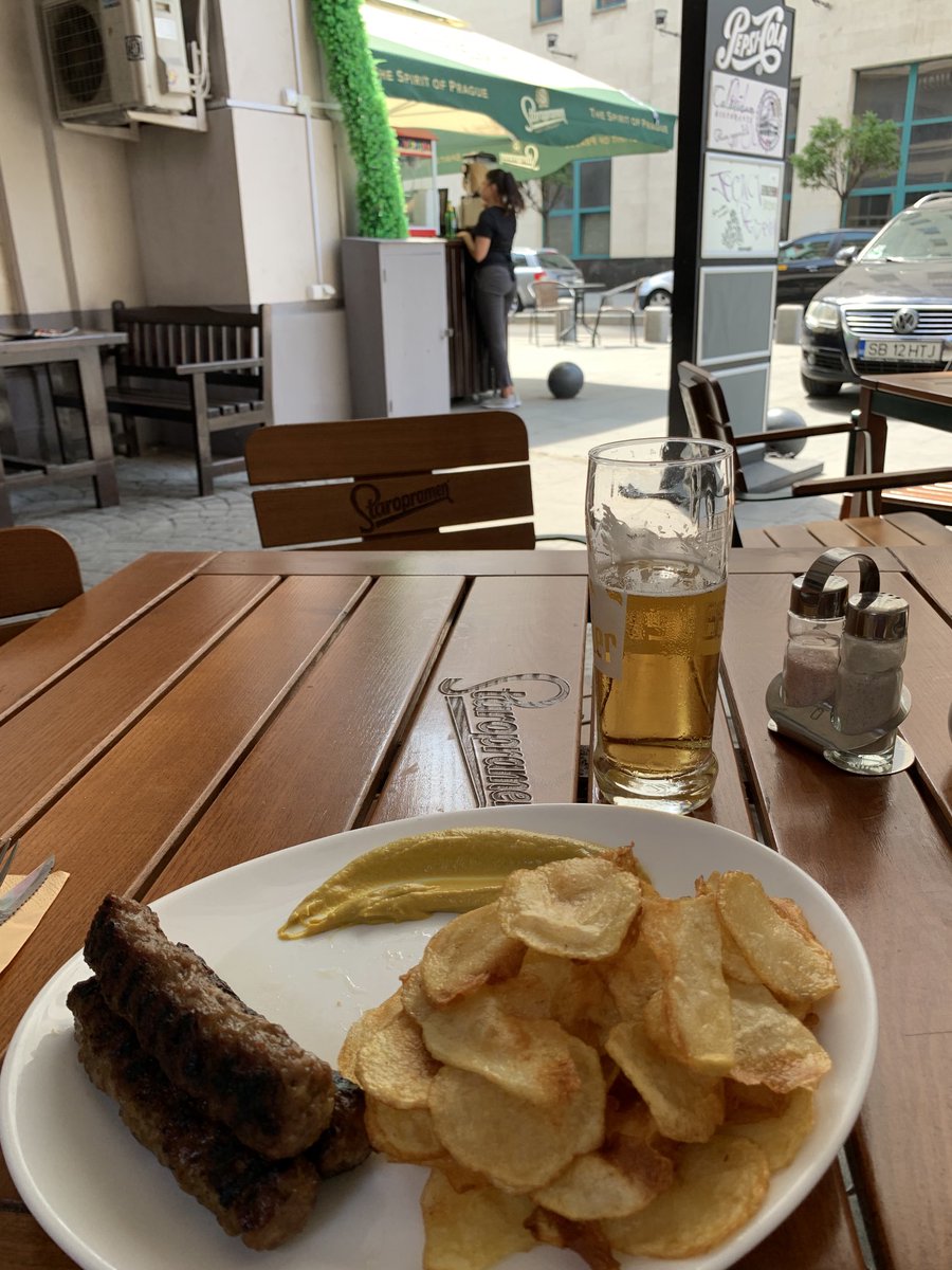 ChrisFrean's tweet photo. #MobileOffice assessing Calea Victoriei, and I still haven’t got the hang of ordering chips. #Cartofi are fried crisps, not chips. https://t.co/Lur6zvcqSS