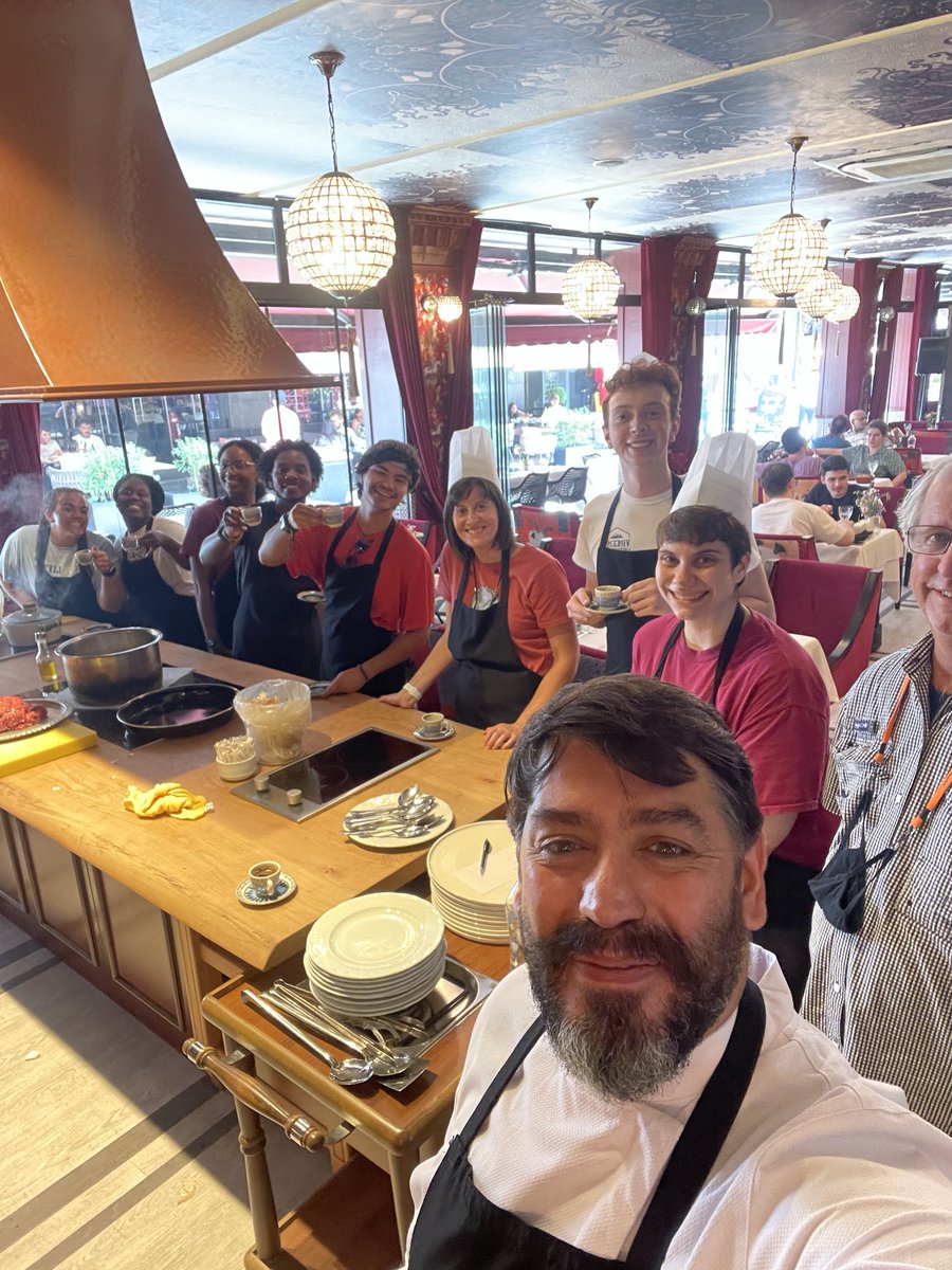 SteveVantrease's tweet photo. Chef Necati Yilmaz likes to take selfies with UTM (NRMI) students like Chancellor Carver.  Great cooking lesson and delicious local delicacies we prepared &amp; consumed. https://t.co/SOagKdyXfd