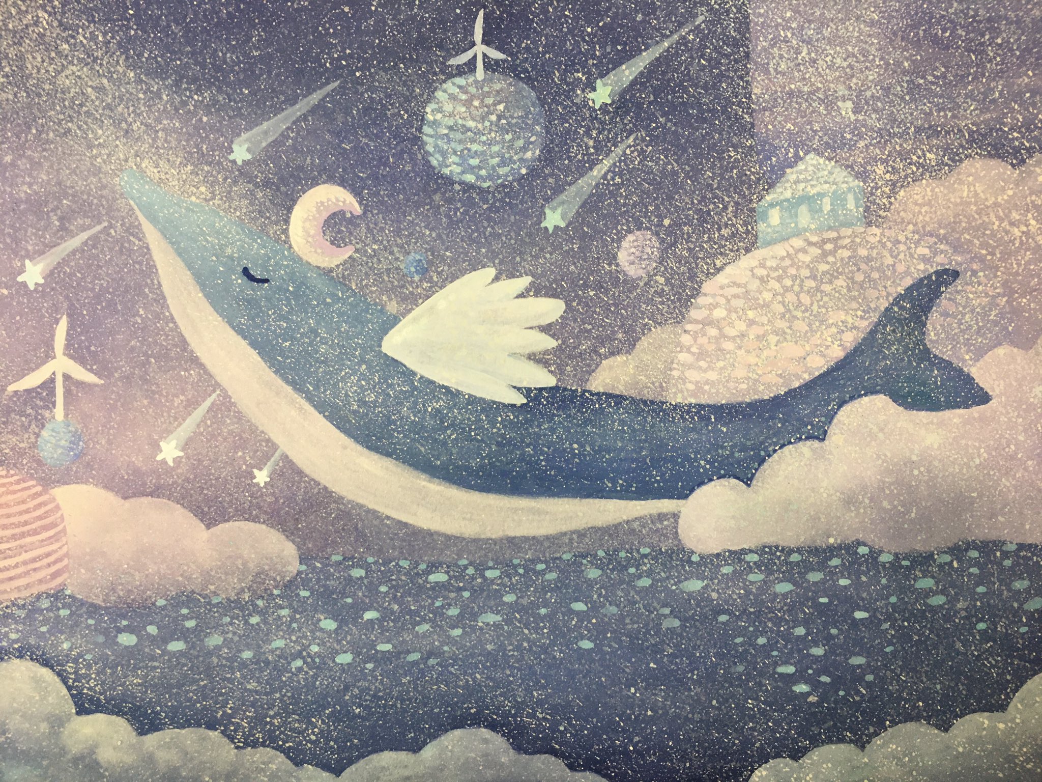 にゅもり Nyumori 流れ星が降る夢 不思議な世界の中に飛びます 海の歌を歌います Illustration Illustrationart 絵 絵描き 絵描きさんと繫がりたい 絵本 イラスト 絵画 T Co 4yuz6z2fhy Twitter