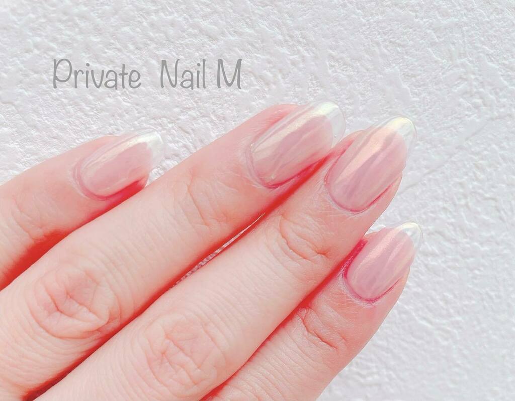 Mami オーロラクリアネイル Private Nail M プライベートネイルサロン ネイル ネイルデザイン オーロラネイル クリアフレンチ うるうるネイル シンプルネイル おとなねいる オフィスネイル おとなかわいい 美爪 大人ネイル おしゃれさんと