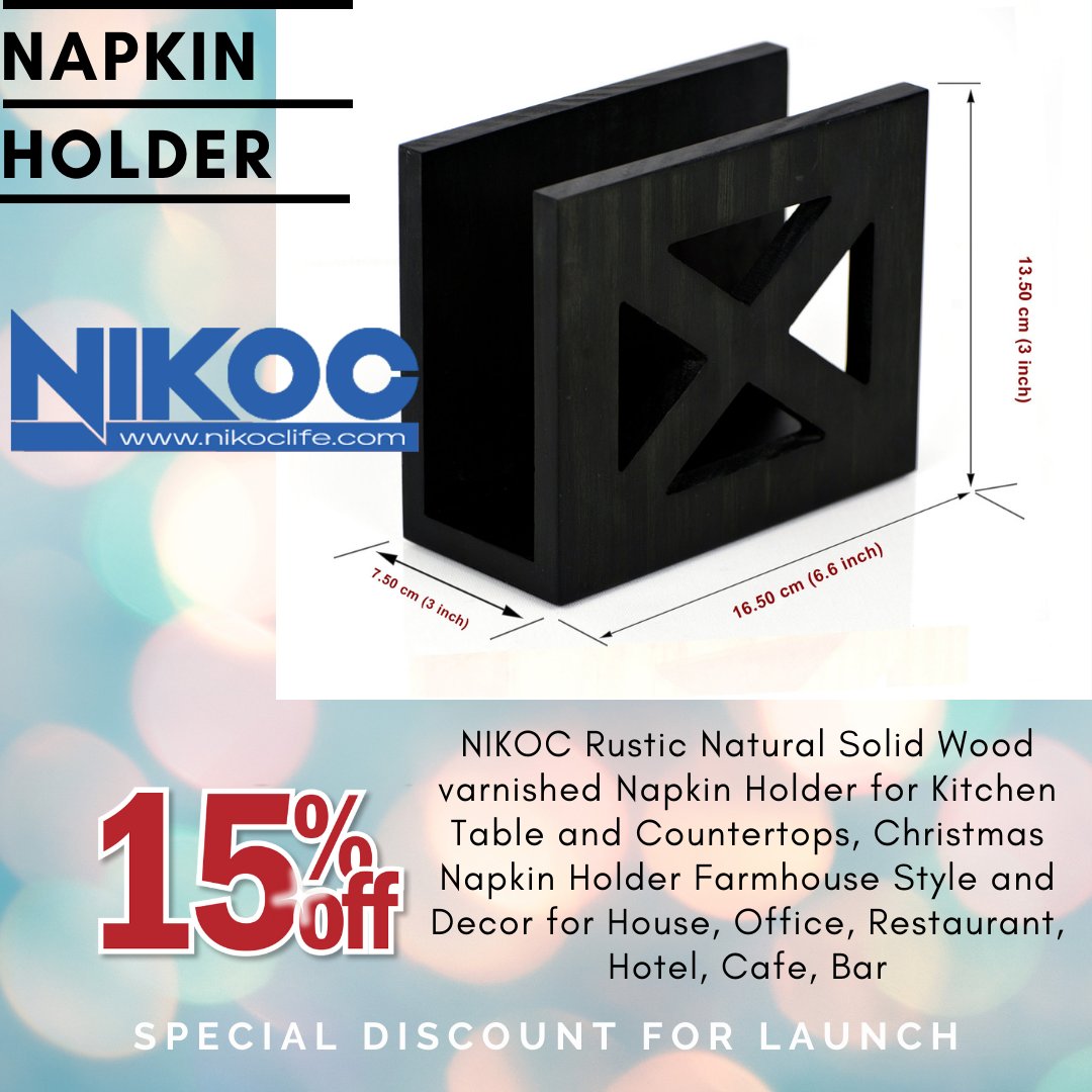 nikoclife's tweet photo. Napkin Holder Rustic Black​
NIKOC Rustic Black Napkin Holder Solid Wood for Kitchen Table and Countertops, Christmas Napkin Holder Farmhouse Style and Decor for House, Office, Restaurant, Hotel, Cafe, Bar https://t.co/IZKGMwdyX0