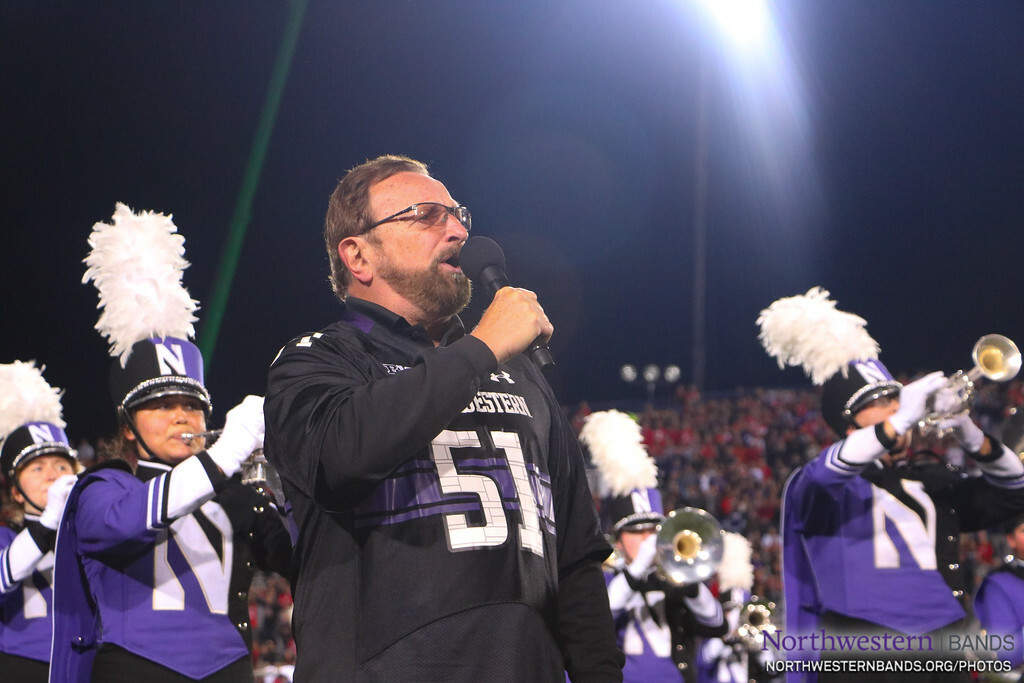 Wayne Messmer Joins the Wildcat Band northwesternbands.org/photos/2019-20… #B1GCATS