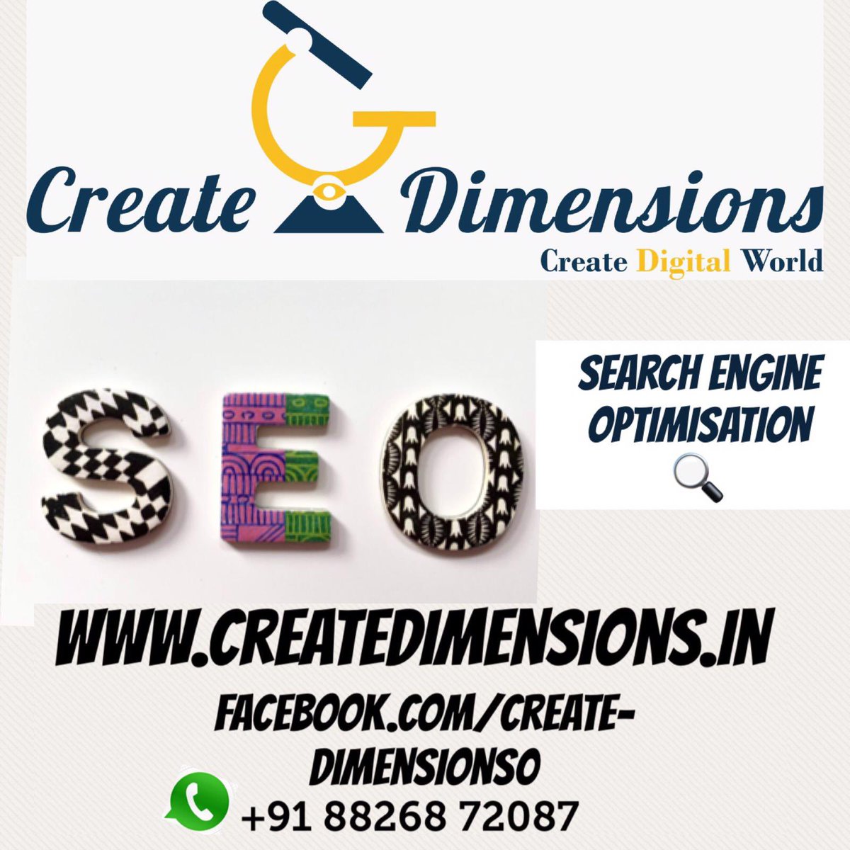 creatdimensions's tweet image. Startup of Digital Marketing Agency. Become the partner with us and Let’s take your business on to the next level, connect with us, and we will make it happen. Mail at info@createdimensions.in
