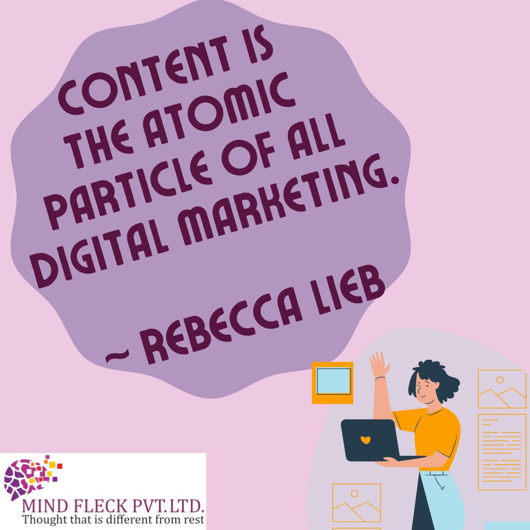 MindFleck's tweet photo. Content is a valuable part of any Digital Marketing Strategy. For More Details: https://t.co/sK9enmnXwQ
#digitalmarketing #marketing #marketingdigital #branding #seo #advertising  #contentmarketing #marketingstrategy #webdesign #photography #graphicdesign #MindfleckPvtLtd #bhfyp https://t.co/oR1sxhOy98