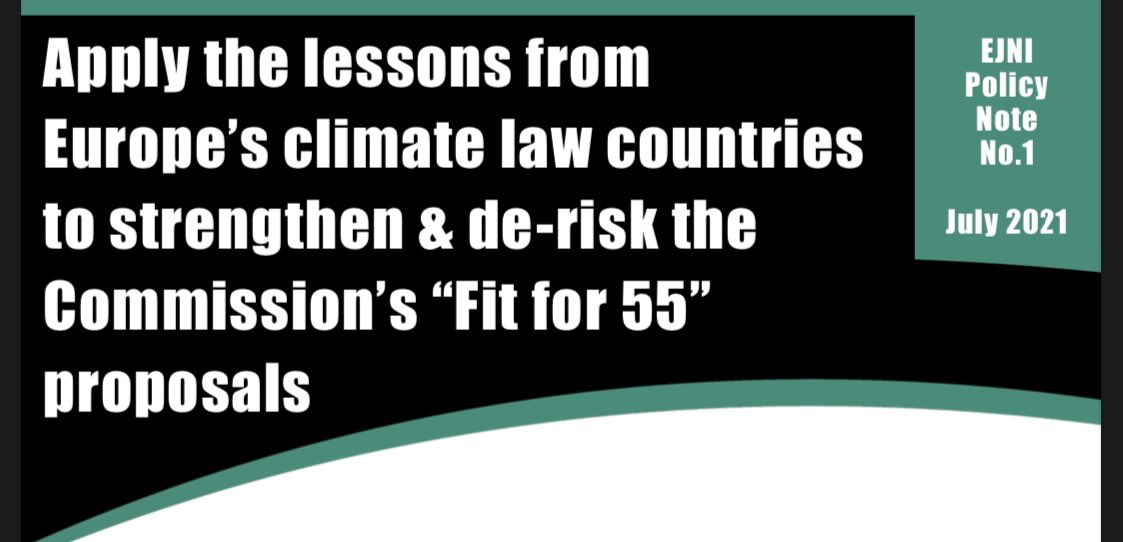 EJNI_Online's tweet photo. 📣THREAD📣

Here’s an insight into our new policy note which proposes that the ‘Fit for 55’ proposals must be reviewed to improve climate governance in 🇪🇺 Europe and ensure ambitious climate targets are met. 

#FitFor55 #NationalOwnership #ClimateLaw

⬇️
https://t.co/q7JwVPmOK8 https://t.co/497jnhapWJ
