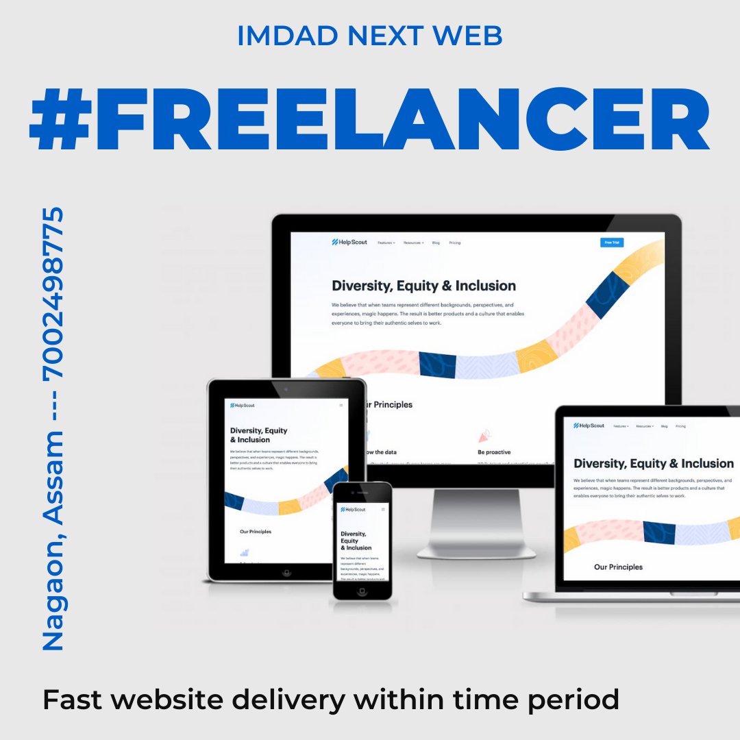 ImdadNextWeb's tweet photo. Your Success is our Success
#freelancer #webdesigner #webdeveloper #nagaon #assam #imdadnextweb #business #nearme #website #websitedesign #wordpress #wordpresswebsite #lowcost #fastdelivery #company #localbusiness #vocalforlocal #ecommerce  #ngo #college #portfolio #makeup #cake https://t.co/wQsHZO9tkc