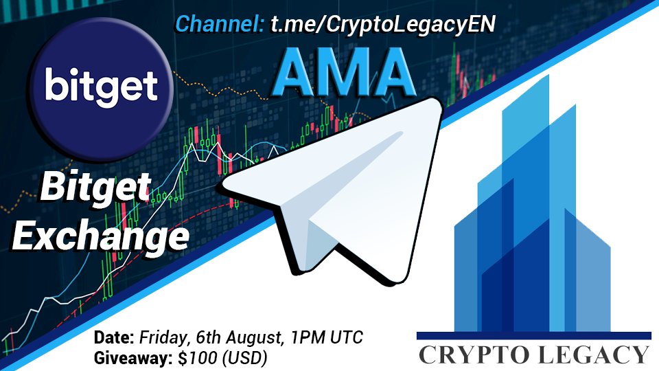 <a href="/CryptoLegacyEN/">Crypto Legacy</a> will host #AMA with <a href="/BitgetES/">Bitget Español</a>

Date: 6th August, 1PM UTC
Giveaway: $100 (USD)
Venue: t.me/CryptoLegacyEN

Sign up for Bitget: bit.ly/3ytnpi8

Follow:
<a href="/BitgetES/">Bitget Español</a>
<a href="/CryptoLegacyEN/">Crypto Legacy</a>

Like, Retweet &amp; comment your question with your Bitget Registration UID
